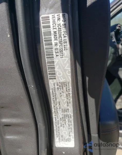 2023 Dodge Durango R/T из США, поврежденный, VIN 1C4SDHCT6PC720171